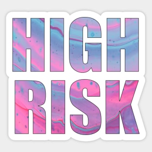 Pastel High Risk Face Mask for Immunocompromised Folks Sticker